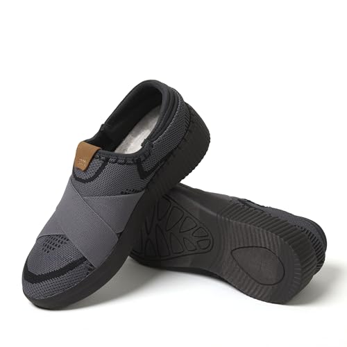 Dearfoams Women's Livie Machine Washable X Strap Knit Sneaker2