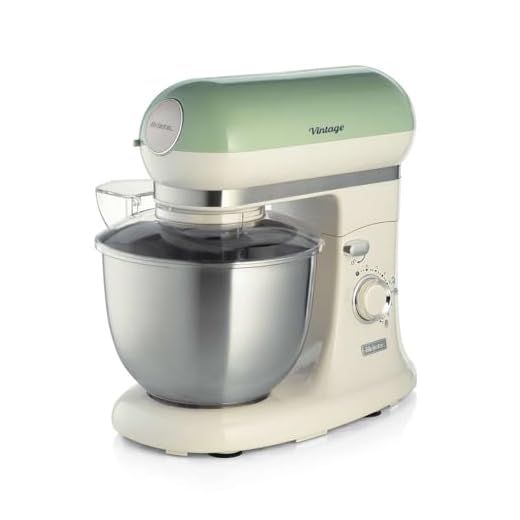 Ariete 1588, Batedeira Planetária Vintage Verde, Tigela Aço Inox 5.5L, 7 Velocidades - 127V