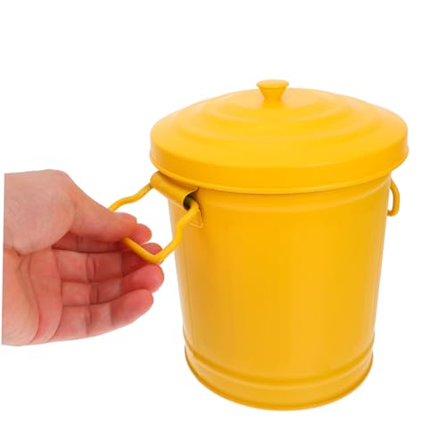 Caneca de basura pequeña con tapa para escritorio miniatura 3