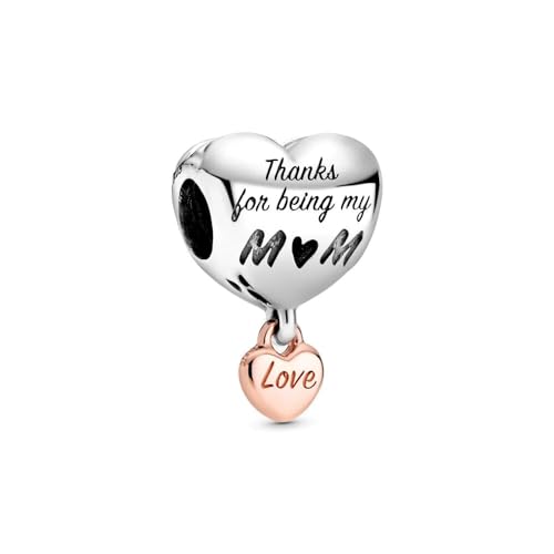 Image of Mom Family Charms Bead for Bracelets and Necklaces Jewelry Charm for Women Valentine Mother's Day