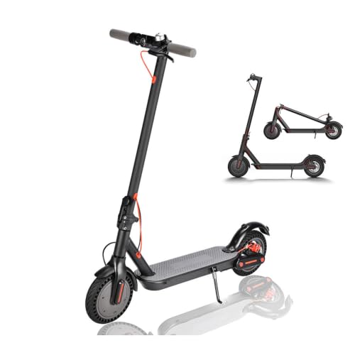 Scooter Elétrico Dobrável, Velocidade 25km/h, Pneus 8.5' Anti-Furo, Display LED, Bluetooth, Suspensão Dianteira, Freio a Disco, Alumínio Preto
