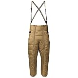 First Lite Men's Whitecloud Down Bib - Warm Packable Hunting Bib Puffy Pants - Dry Earth - Large