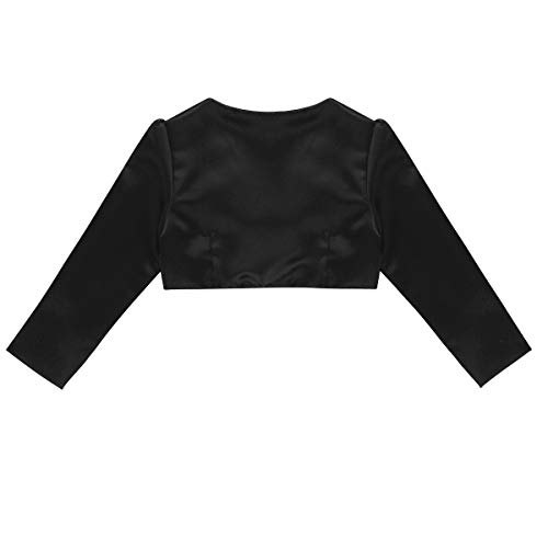 easyforever Kids Basic Long Sleeve Bolero Shrug Short Cardigan Flower Girls Pageant Wedding Party Dress Cover Up Jacket4