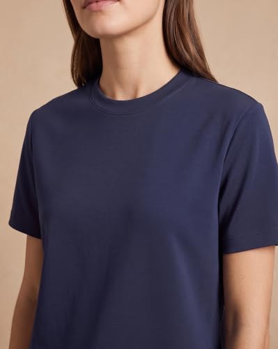 Image of NOBERO 100% Cotton T-Shirts for Women Stylish | Regular Fit | Solid T Shirts for Women 180 GSM Combed Cotton | Crew Neck Half Sleeve