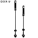 DEER U Road Mountain Bicycle MTB Wheel Hub Front and Rear Skewers Quick Release Clip Bolt Lever Axle QR 145/180 mm, a Pair (Black)