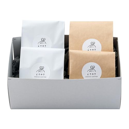 [挽き]自家焙煎コーヒー豆 4袋入りギフトボックスセット(100g×4袋) UDV001-2