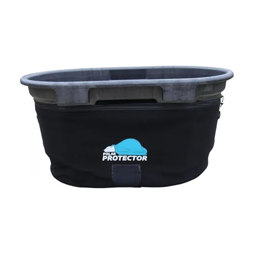 Polar Protector - 150 Gallon Oval Stock Tank Insulated 5mm Neoprene Slip Sleeve Ice Water Therapy Ice Bath Cold Water Cover 150 Gallon Oval Stock Tank Waterproof Tough Keeps Insulated