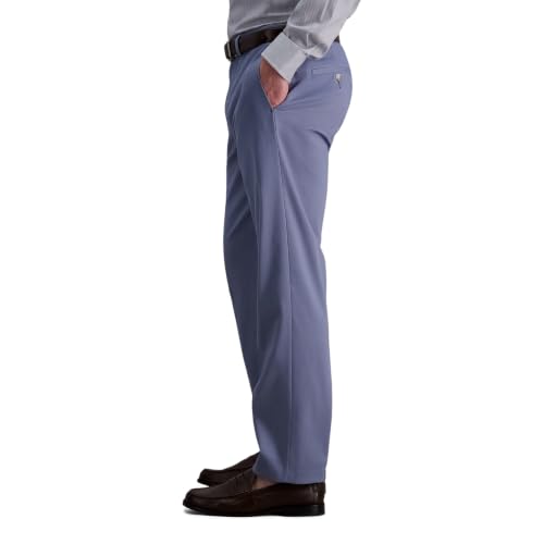 Image of Haggar Men's Iron Free Premium Khaki Straight Fit Flat Front Pants
