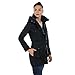 Knuffelwuff Damen Übergangsjacke - Leichte wasserdichte Jacke Lexington Größe: M / 38 Schwarz - Atmungsaktive Regenjacke mit extra vielen Taschen für Outdoor, Wandern, Reisen, Gassi gehen