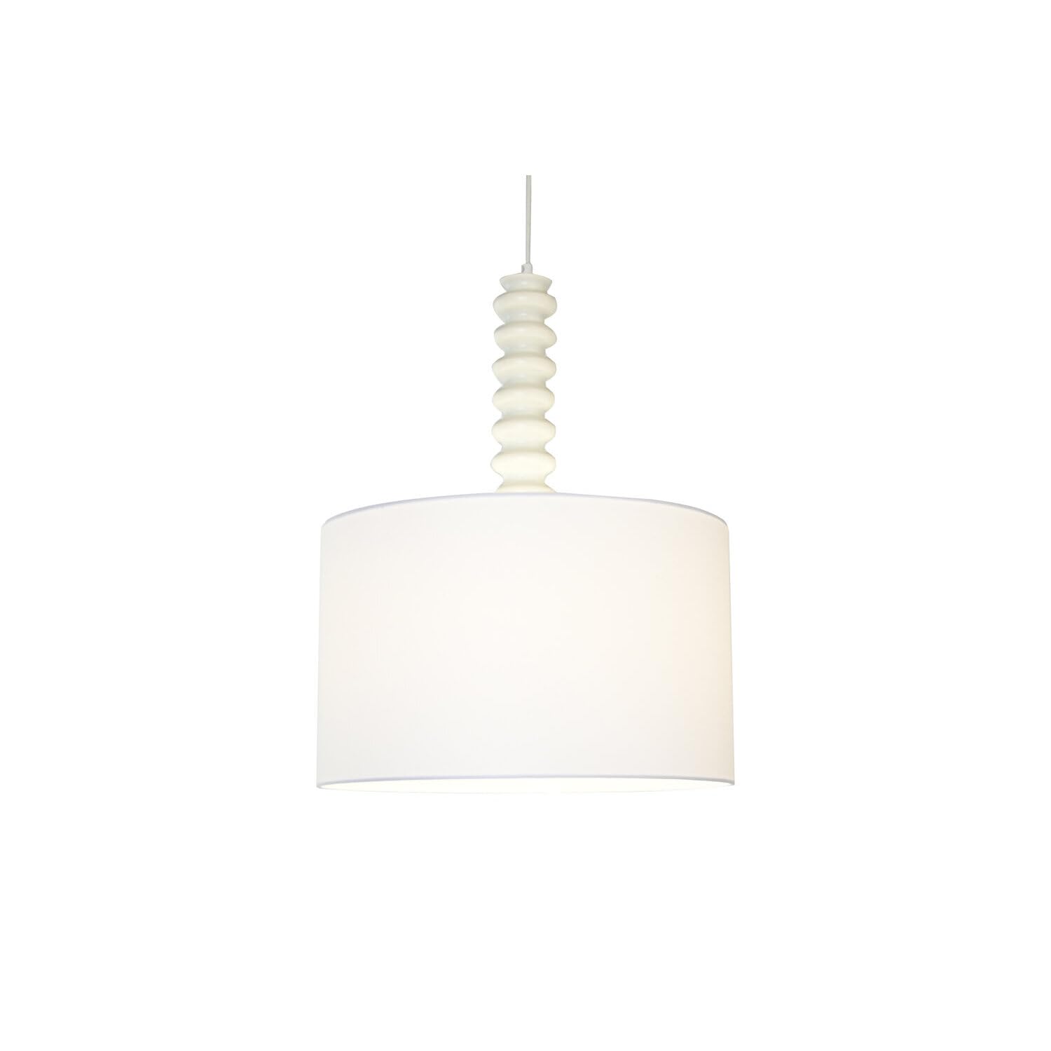 Lustre blanc en tissu 40cm pour l'ambiance cocooning du salon