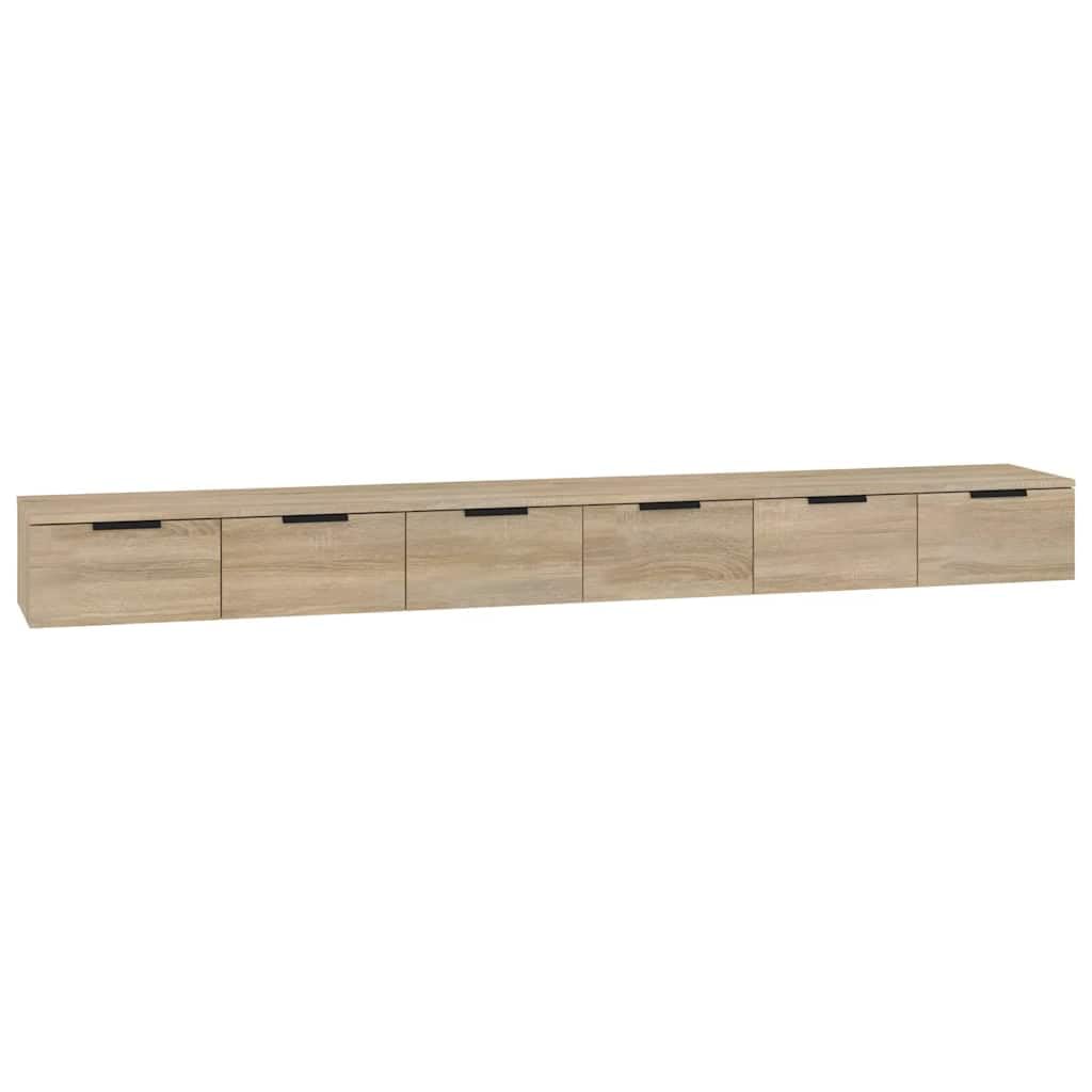 vidaXL 2X Armarios de Pared Cocina Comedor Almacenamiento Baño Cuarto Aseo Sala Estar Habitación Mueble Entrada Salón Contrachapada Roble Sonoma