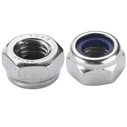 Bolt Dropper M8 Muttern Set - 100 Lock Nut DIN 985 A2 aus Edelstahl mit Nyloneinsatz in Blau - rostfrei - Ideal für Industrie, Modellbau, Maschinenbau, Hobby-/Heimgebrauch, 100 Stück