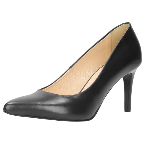 Escarpins cuir naturel noir femme WOJAS 9359-51 | Chaussures de cérémonie taille 37