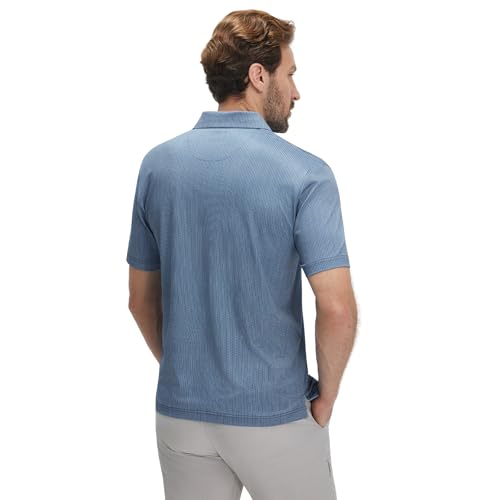 Image of M MAELREG Mens Golf Shirt Short Sleeve Dry Fit Print Moisture Wicking Performance Patterns Collared Polo Shirt