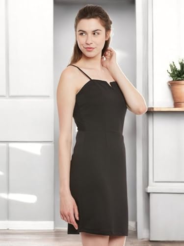 Image of Miss Chase Women's Sleeveless Collared Bodycon Above-Knee Polyester Dress