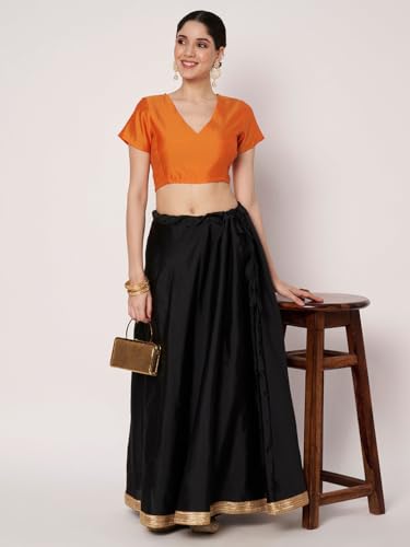 Image of studio rasa Women's Silk Blend Stretchable Blouse for Festive Wedding Party