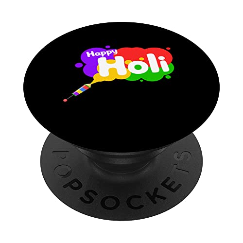 Happy Holi Tee For Women Men Kids Colorful India Hindu Gift PopSockets Swappable PopGrip