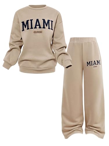 Image of SOLY HUX Cute Clothes for Girls Sweatsuit Sets Crewneck Casual Sweatpants 2 Piece Outfits Sweatshirt and Pants