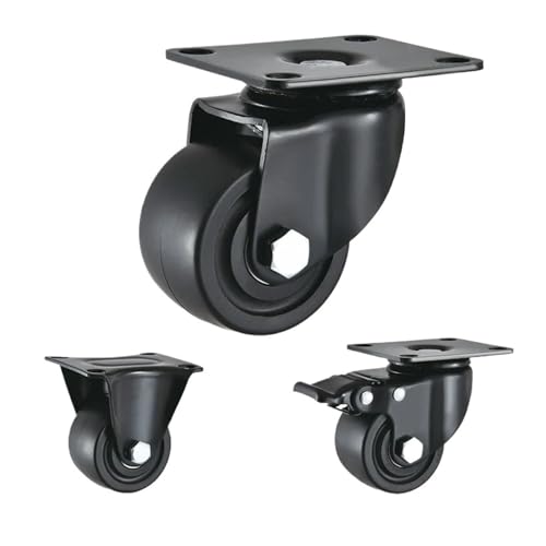 Roulette pivotante nylon 2.5 pouces pour meuble industriel - 3