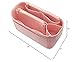 LEXSION Felt Purse Insert Handbag Organizer Bag in Bag Organizer with Zipper Wallet Bag Bottle Holder 8023 Pink L