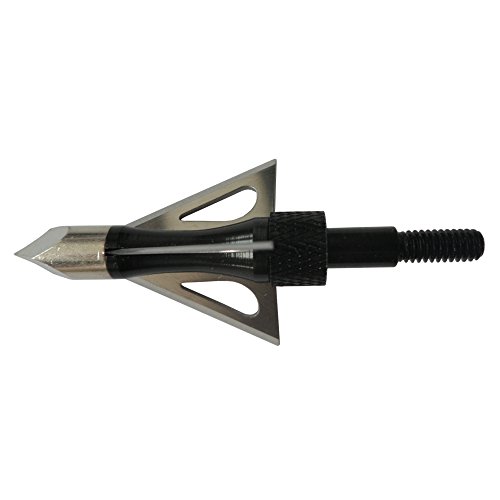3Pcs/6Pcs/12Pcs Archery Broadheads 3 Fixed Steel Blade 100Gr Hunting Arrowheads Fit Any Standard Arrows Compound Bow And Crossbow Hunting And Target (Black, 6Pcs) #TOP1
