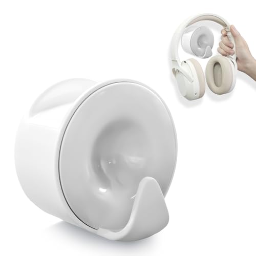 Aenfaiy Headphone Holder Wall Mounted, Under Desk Adhesive Headphone Hook,