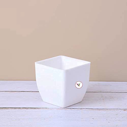 Image of 20 Inch Brownish Flower Pot Gamla with Bottom Tray Set of 4 (1 Small Free) / Indoor and Outdoor Use Pot /Plant Container /planters Rectangular Big Size for Terrace /Home Decor /pots Gardening