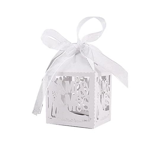 Musuntas 50 pièces. Cage à oiseaux de projet de mariage baptême dragées Box Boîtes boîte Décoration de table BONBON Bonbonnière boîte cadeau mariage décoration, style 2