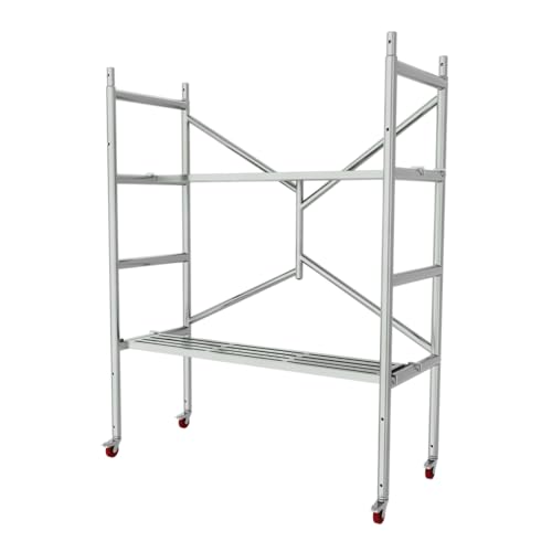 Rolling Work Scaffolding Platform with Height Adjustment