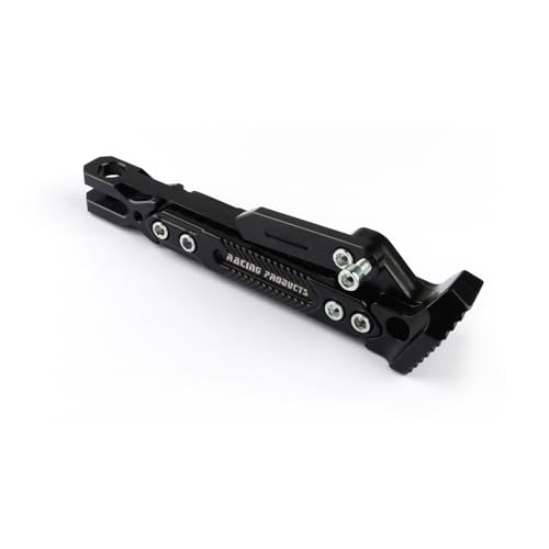 Image of Universal Motorcycle Kickstand Height Adjustable CNC Aluminum Alloy Side Stand for Electric Scooter Motorbike Mini Pit Dirt Bike Black