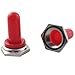 LQ Industrial 6PCS Waterproof Dustproof Rocker Switch Rubber Protective Cover 12mm/ 0.45 inch Toggle Switch Button Switch Protective Cover Handle Knob Cap Moisture Resistant Cover Red