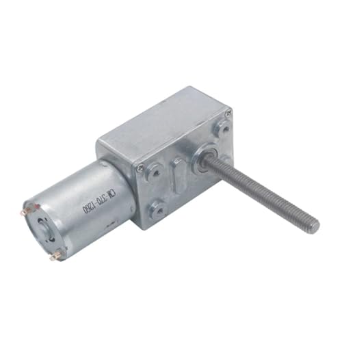 Motorreductor JGY-370 de corriente continua de 12V con eje roscado largo 4