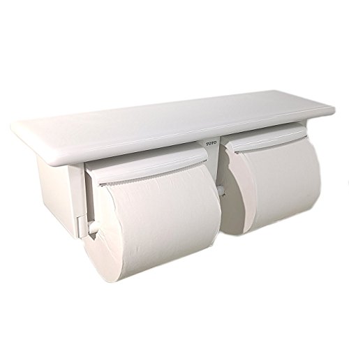 TOTO 二連紙巻器 棚付き(陶器) 樹脂製 ホワイト YH74SR#NW1 芯なしペーパー対応