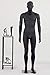 Produktbild Eurohandisplay männliche Schaufensterpuppen LM1-8 abstrakte schwarz matt lackierte Schaufensterpuppe in schwarz Nase und Mund geformt mannequin (LM1-8 Mann)