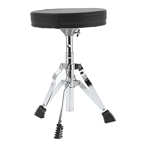 Drum Throne,Drum Seat, Electric Drum Set,Drum Chair,Drumming Stool, Adjustable Height Drum Throne Three-Legged for Sitting