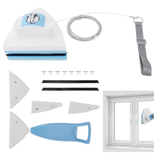 Herramienta de limpieza de cristales magnéticos, herramienta de limpieza de ventanas | Cepillo magnético ergonómico ajustable para limpiaparabrisas, herramienta de limpieza del hogar, limpiador