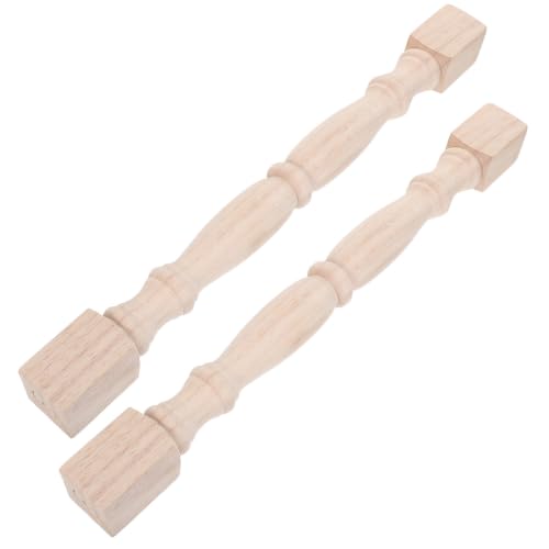 Balaustre de madera sin tratar columna para barandilla de porche Luxshiny