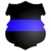 Thin Blue Line Decal Sticker Police Shield 4 Inch