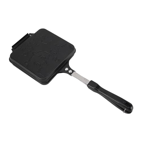 Sandwichera Doble Cara Antiadherente, Sartén de Aleación de Aluminio, 682g, Para Cocina a Gas e Inducción - Distribución Uniforme de Calor, Multifuncional, Ideal para Desayunos (Estilo 1)