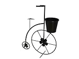 Gerimport Macetero Bici cesto Negro 40 x 30 x 11.5 cm
