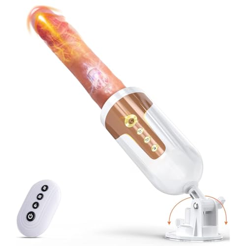 Consolador Retráctil De Empuje De Calentamiento Completamente Automático Con 5 Modos De Vibración Y 5 De Empuje, Masturbador De Estimulación Del Clítoris Del Punto G, Juguete Sexual Para Adultos