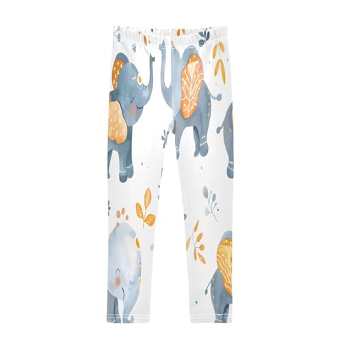 Bolaz Toddler Girls Leggings Printed Yoga Pants Leggings Cute Painting Elephant for Kids
