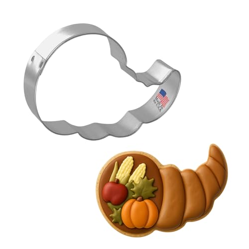 Cornucopia Cookie Cutter 3.25 Inch - Made In The Usa – Foose Cookie Cutters Tin Plated Steel Cornucopia Cookie Mold