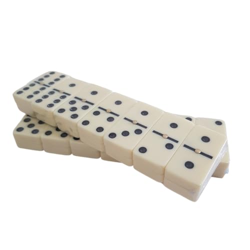 Jogo de Dominó 28 Peças com 10 mm, Protetores de Metal Protegem As Peças Contra Riscos, Dimensões Id