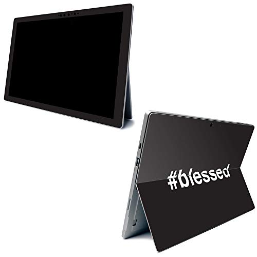 Image of MightySkins Carbon Fiber Skin for Microsoft Surface Pro 7 - Blessed | Textured Carbon Fiber Finish | Easy to Apply, Remove, and Change Styles | Made in The USA