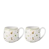 Villeroy & Boch - Easter Delight Henkelbecher Set 2-teilig grün, Becher für Kaffee oder Tee Ostern, Oster Tassen Keramik, Kaffeebecher, Heißgetränkebecher, Premium Porzellan