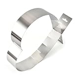 LAPYAPPE 2 Stück Teiliges Verstellbares Herzförmiges Backform Edelstahl Umweltfreundlich Antihaftbeschichtet für DIY Kuchenherstellung Zuhause Variabel Praktisches Backzubehör