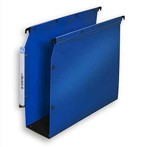 Elba Ultimate PP Lot de 10 Dossiers Suspendus en Polypro Opaque pour Armoire Fond 80mm Bleu