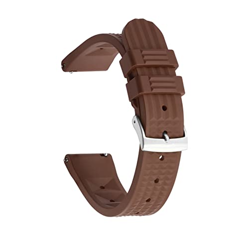 Bracelet montre 22mm en caoutchouc anti-transpiration pour peau sensible