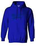 0593 Blue Vintage New York Scrip Font Graphic NYi Hoodie (Royal, Medium)